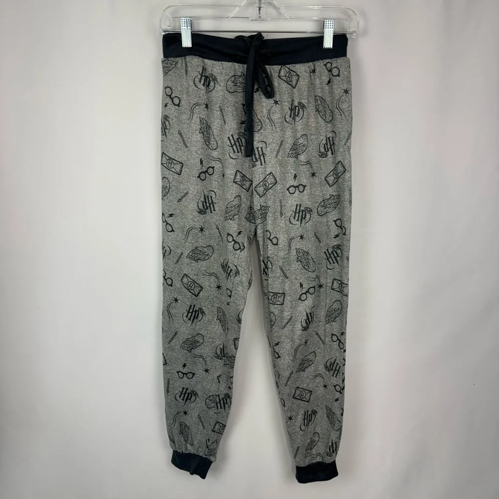 Wizarding World Harry Potter Cozy 2 Piece Pajama Set Womens XS Gray Loungewear